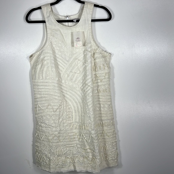 Calypso St. Barth | NWT White Sachi Sleeveless Mini Linen Dress~L - Picture 2 of 7